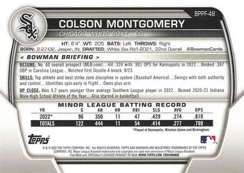 2023 Bowman 1st Edition #BPPF-48 Colson Montgomery Back