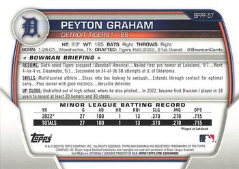 2023 Bowman 1st Edition #BPPF-57 Peyton Graham Back