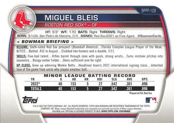 2023 Bowman 1st Edition #BPPF-106 Miguel Bleis Back