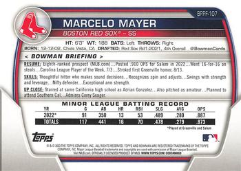 2023 Bowman 1st Edition #BPPF-107 Marcelo Mayer Back