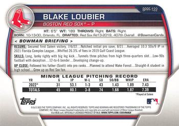 2023 Bowman 1st Edition #BPPF-122 Blake Loubier Back
