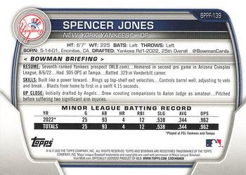2023 Bowman 1st Edition #BPPF-139 Spencer Jones Back