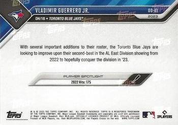 2023 Topps Now Road to Opening Day Toronto Blue Jays - Orange #OD-41 Vladimir Guerrero Jr. Back