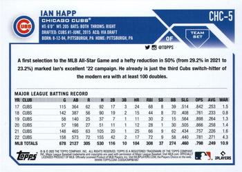 2023 Topps Chicago Cubs #CHC-5 Ian Happ Back