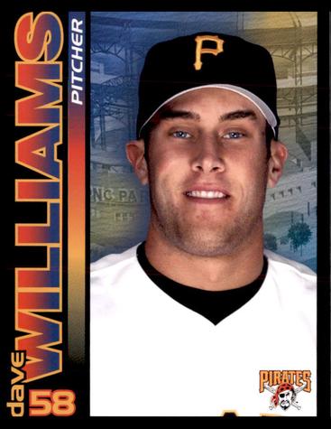 2002 Outback Steakhouse Pittsburgh Pirates #NNO Dave Williams Front