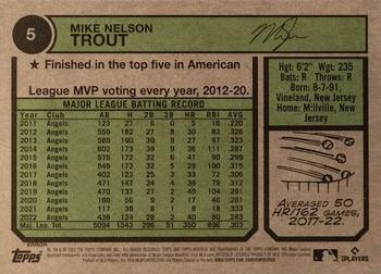2023 Topps Heritage #5 Mike Trout Back