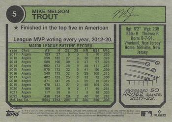 2023 Topps Heritage #5 Mike Trout Back