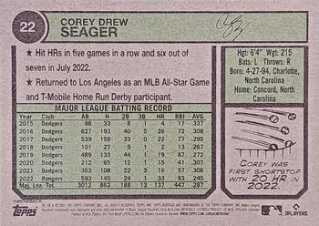 2023 Topps Heritage #22 Corey Seager Back
