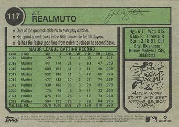 2023 Topps Heritage #117 J.T. Realmuto Back