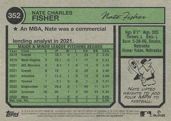2023 Topps Heritage #352 Nate Fisher Back