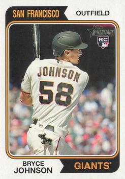2023 Topps Heritage #353 Bryce Johnson Front