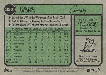 2023 Topps Heritage #366 Connor Wong Back