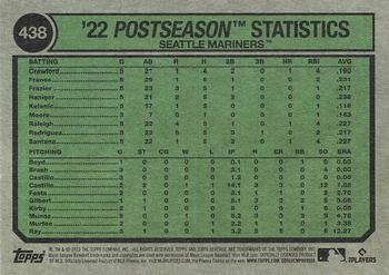 2023 Topps Heritage #438 Single Completes Mariners Comeback Back