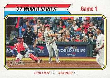 2023 Topps Heritage #472 '22 World Series Game 1 Front