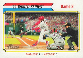2023 Topps Heritage #474 '22 World Series Game 3 Front