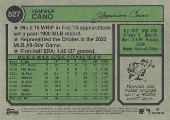 2023 Topps Heritage #527 Yennier Cano Back
