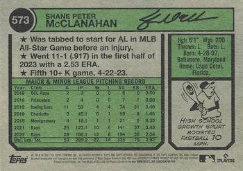 2023 Topps Heritage #573 Shane McClanahan Back