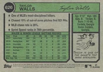 2023 Topps Heritage #626 Taylor Walls Back