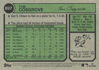 2023 Topps Heritage #697 Tom Cosgrove Back