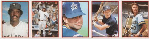 1983 Topps Stickers - Test Strips #NNO Andre Robertson / Ken Griffey / Julio Cruz / Butch Wynegar / Gorman Thomas Front