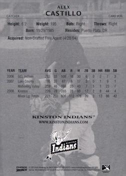 2009 Choice Kinston Indians #06 Alex Castillo Back