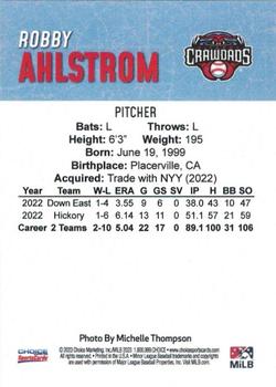 2023 Choice Hickory Crawdads (Series One) #NNO Robby Ahlstrom Back