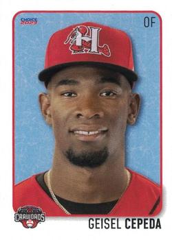 2023 Choice Hickory Crawdads (Series One) #NNO Geisel Cepeda Front
