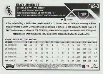 2023 Topps Chicago White Sox #CWS-3 Eloy Jiménez Back