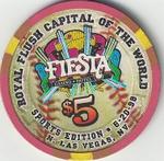 1998-99 Fiesta Casino Sports Edition $5 Casino Chips #NNO Amos Otis Back