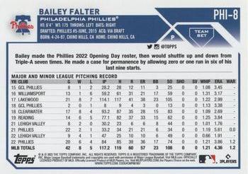 2023 Topps Philadelphia Phillies #PHI-8 Bailey Falter Back