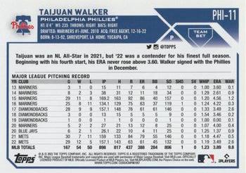 2023 Topps Philadelphia Phillies #PHI-11 Taijuan Walker Back
