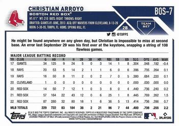 2023 Topps Boston Red Sox #BOS-7 Christian Arroyo Back