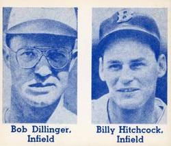 1979 HRT/RES 1950 Philadelphia Doubleheaders #NNO Bob Dillinger / Billy Hitchcock Front