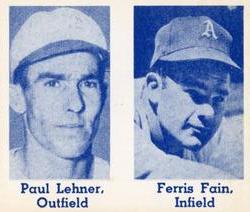 1979 HRT/RES 1950 Philadelphia Doubleheaders #NNO Paul Lehner / Ferris Fain Front