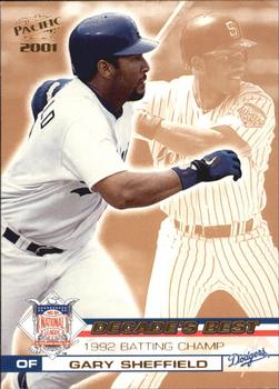 2001 Pacific - NL Decade's Best #4 Gary Sheffield  Front