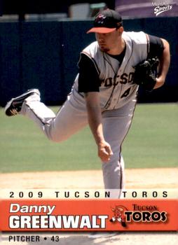 2009 MultiAd Tucson Toros #9 Danny Greenwalt Front