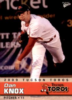 2009 MultiAd Tucson Toros #12 Dan Knox Front