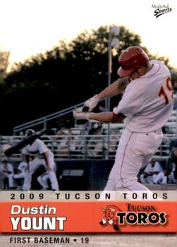 2009 MultiAd Tucson Toros #25 Dustin Yount Front