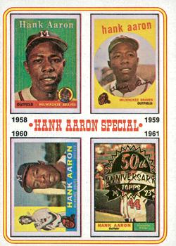 2023 Topps Heritage - 50th Anniversary Buybacks #3 Hank Aaron Special 1958-1961 Front