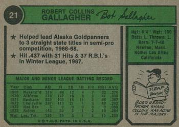 2023 Topps Heritage - 50th Anniversary Buybacks #21 Bob Gallagher Back