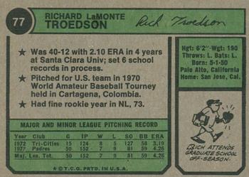 2023 Topps Heritage - 50th Anniversary Buybacks #77 Rich Troedson Back