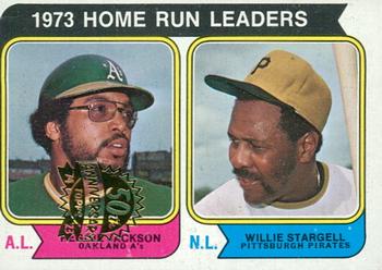 2023 Topps Heritage - 50th Anniversary Buybacks #202 1973 Home Run Leaders (Reggie Jackson / Willie Stargell) Front