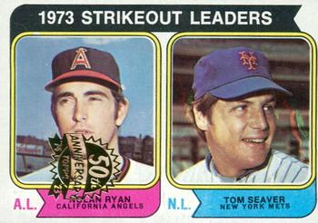 2023 Topps Heritage - 50th Anniversary Buybacks #207 1973 Strikeout Leaders (Nolan Ryan / Tom Seaver) Front