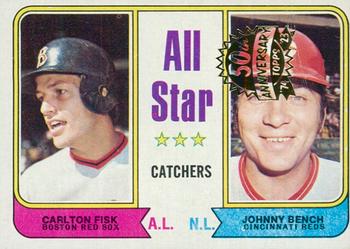 2023 Topps Heritage - 50th Anniversary Buybacks #331 All-Star Catchers (Carlton Fisk / Johnny Bench) Front