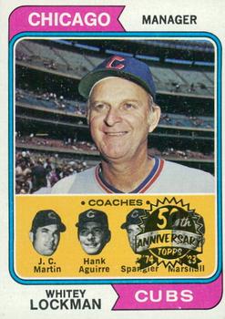 2023 Topps Heritage - 50th Anniversary Buybacks #354 Cubs Field Leaders (Whitey Lockman / J.C. Martin / Hank Aguirre / Al Spangler / Jim Marshall) Front