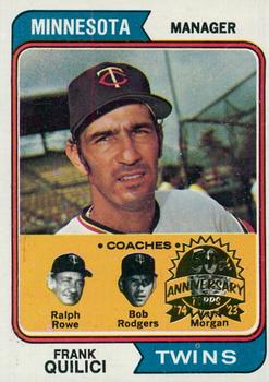 2023 Topps Heritage - 50th Anniversary Buybacks #447 Twins Field Leaders (Frank Quilici / Ralph Rowe / Vern Morgan / Bob Rodgers) Front