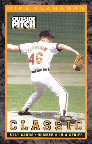 2002-03 Baltimore Orioles Outside Pitch Classic Stats #5 Mike Flanagan Front