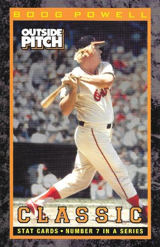2002-03 Baltimore Orioles Outside Pitch Classic Stats #7 Boog Powell Front