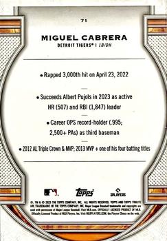 2023 Topps Tribute #71 Miguel Cabrera Back