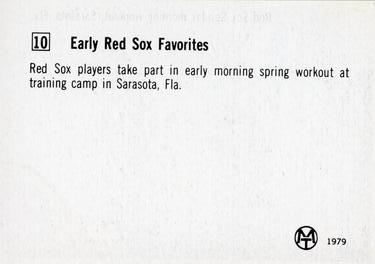 1979 Early Red Sox Favorites #10 Red Sox Sunday Morning Workout, Sarasota, Fla. Back